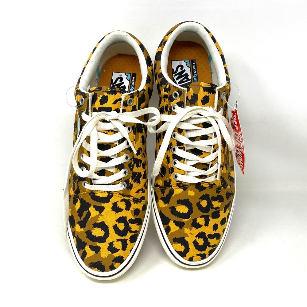 💖MEGA SALE💖VANS Comfycush Old Skool Leopard Yellow Black Womens VN0A5DYC9KK - Picture 6 of 11